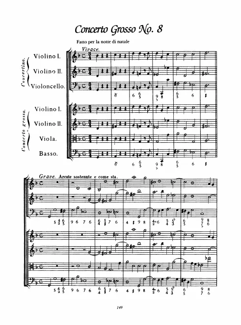 First page of Concerto grosso No.8 'Fatto per la Notte di Natale'