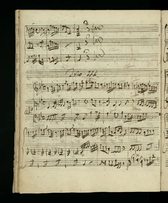 First page of String Trio in B-flat major