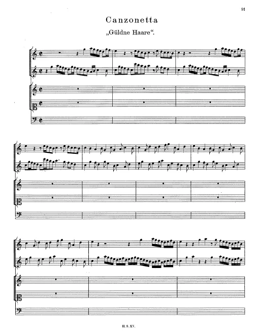First page of Güldne Haare, gleich Aurore