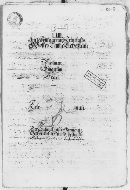 First page of O Gotteslamm, o Liebesflamm, TWV 1:1191