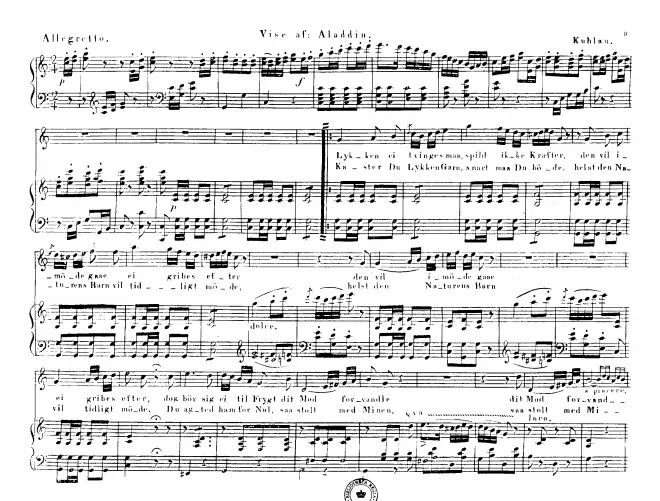 First page of 2 Songs from 'Aladdin', WoO 131