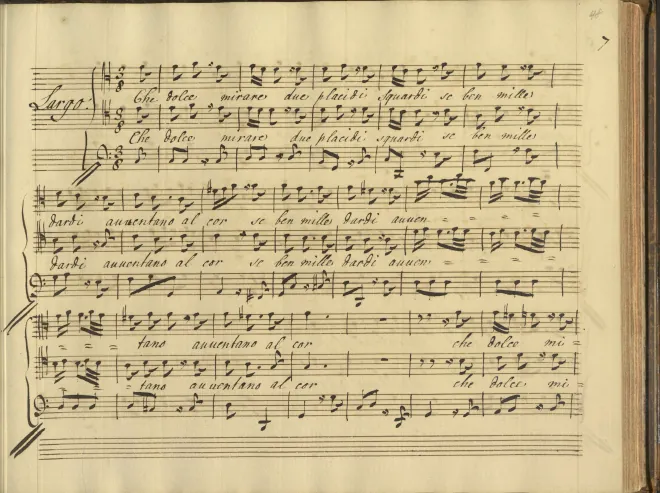 First page of Che dolce mirare