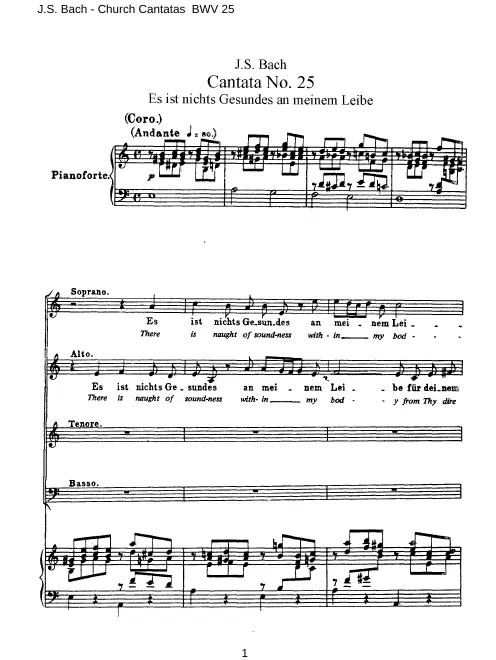 First page of Es ist nichts Gesundes an meinem Leibe