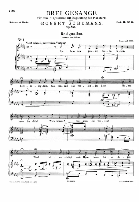 First page of 3 Gesänge