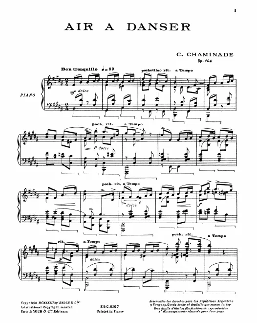 First page of Air à Danser