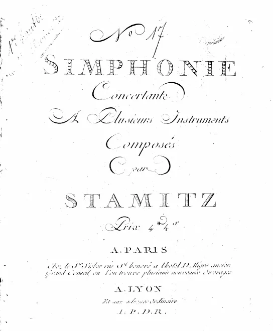 First page of Symphonie concertante No.17