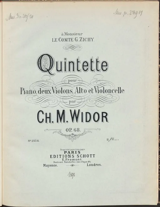 First page of Piano Quintet No.2