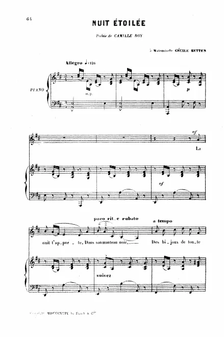 First page of Nuit étoilée