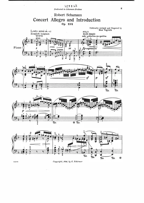 First page of Introduction and Allegro for Piano and Orchestra