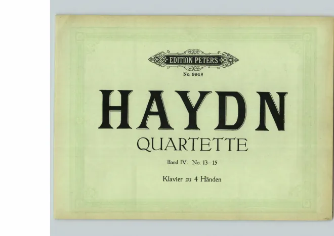 First page of String Quartet in D major