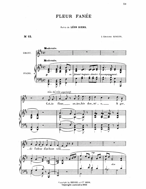 First page of Fleur fanée