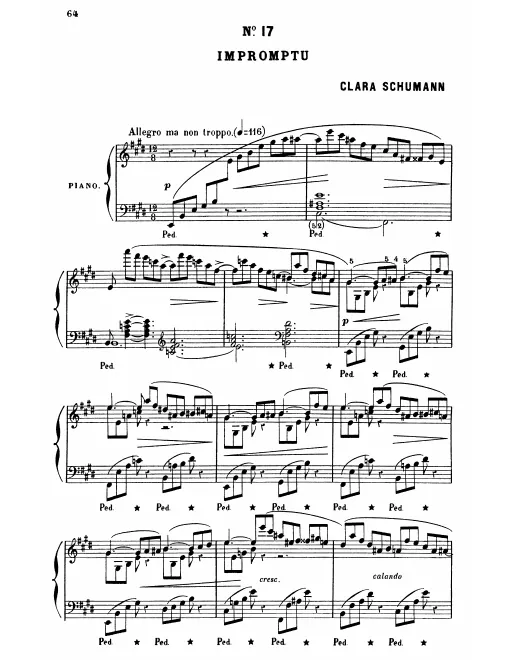 First page of Impromptu in E major