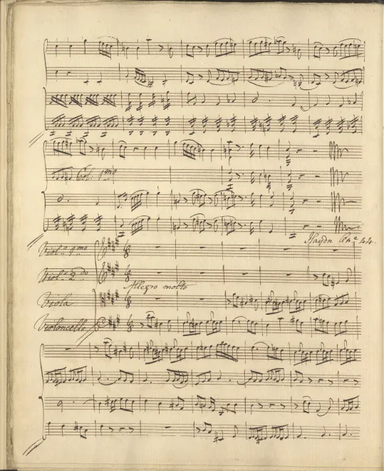 First page of String Quartet in F-sharp minor