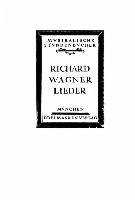 First page of 10 Lieder