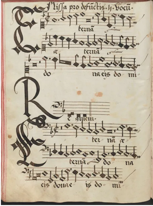 First page of Missa pro defunctis a 5 voci