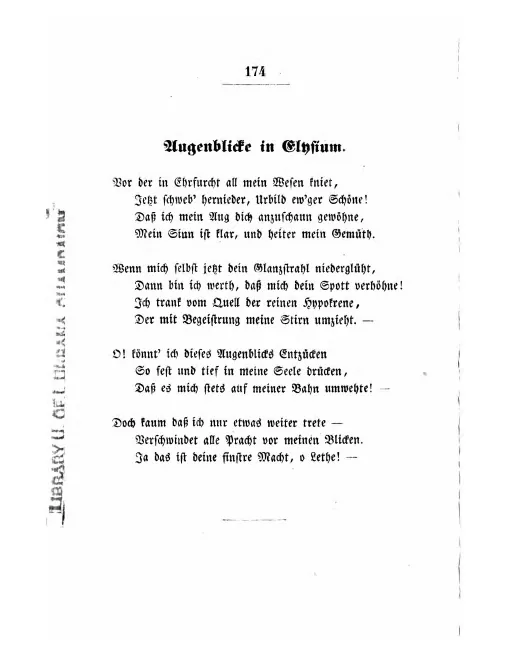 First page of Augenblicke in Elysium