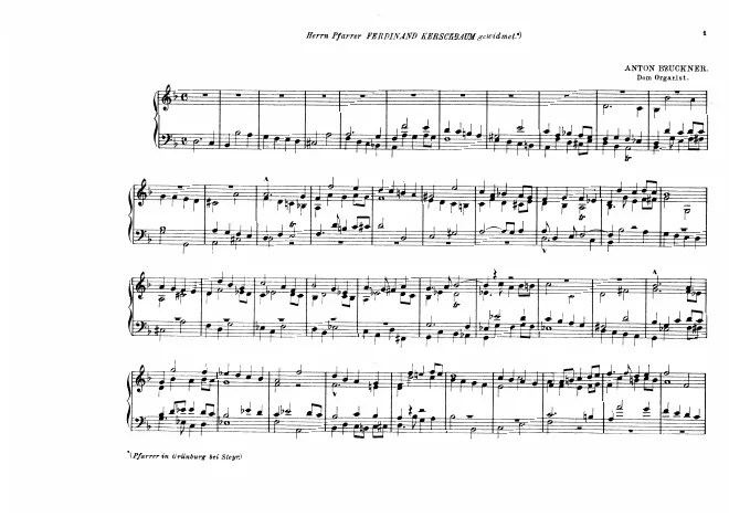 First page of Fuge in D minor