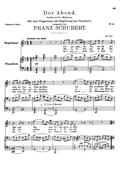 First page of Der Abend