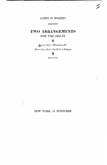 First page of Album Leaf