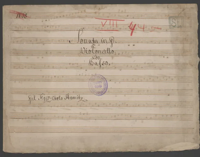 First page of Cello Sonata in D major