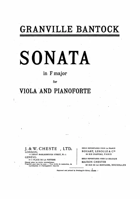 First page of Sonata for Viola and Piano