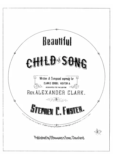 First page of Beautiful Child of Song