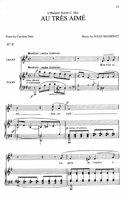 First page of Au très aimé