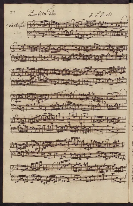 First page of Partita in A minor