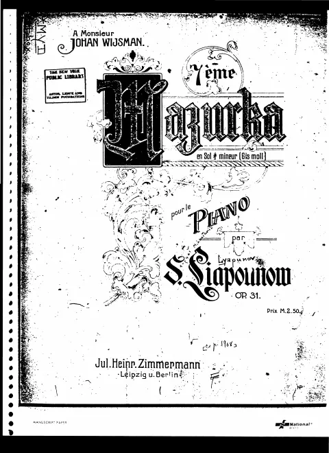 First page of Mazurka No.7