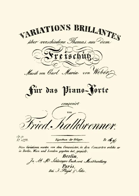 First page of Variations brillantes über verschiedene Themas aus dem 'Freischütz'
