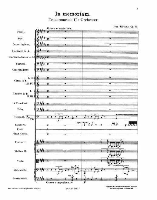 First page of In memoriam