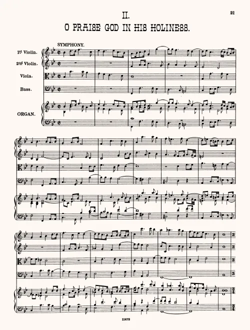 First page of O Praise God in His Holiness