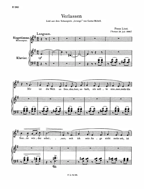 First page of Verlassen