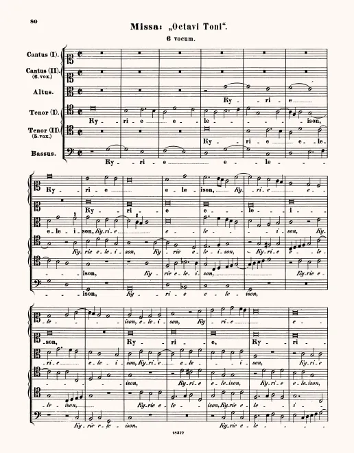 First page of Missa octavi toni