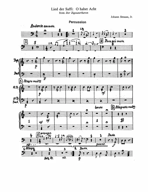Timpani/Triangle/Cymbals/Snare Drum/Bass Drum
