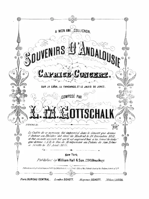 First page of Souvenirs d'Andalousie