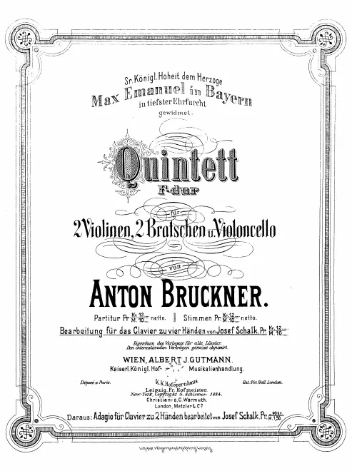 First page of String Quintet