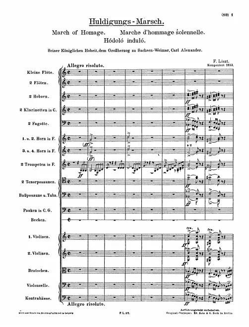 First page of Huldigungsmarsch