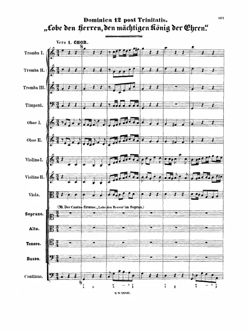 First page of Lobe den Herren, den mächtigen König der Ehren