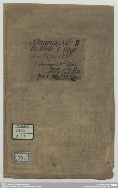 First page of Violin Concerto in E major