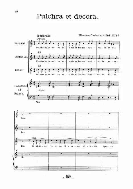 First page of Pulchra et decora