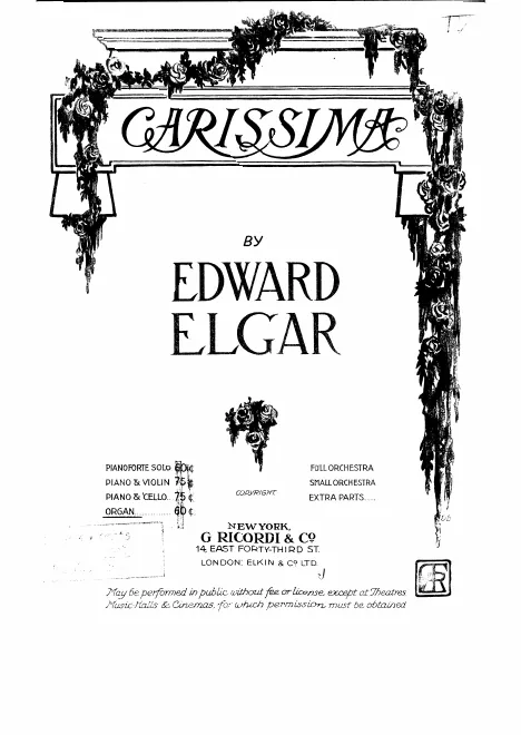 First page of Carissima