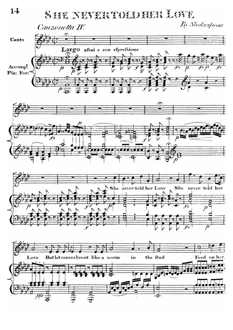 First page of She never told her love