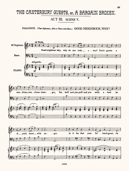 First page of The Canterbury Guests