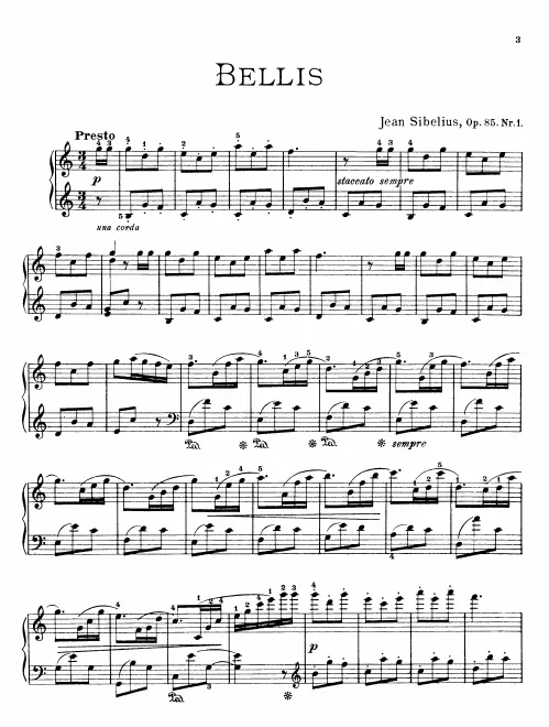 First page of 5 Pieces for Piano, Op.85