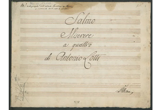 First page of Miserere