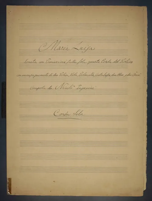 First page of Sonata in E Major "Maria Luisa"