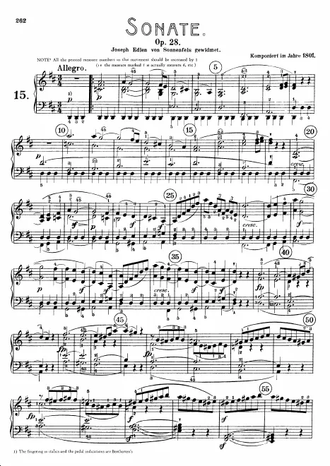 First page of Piano Sonata No.15