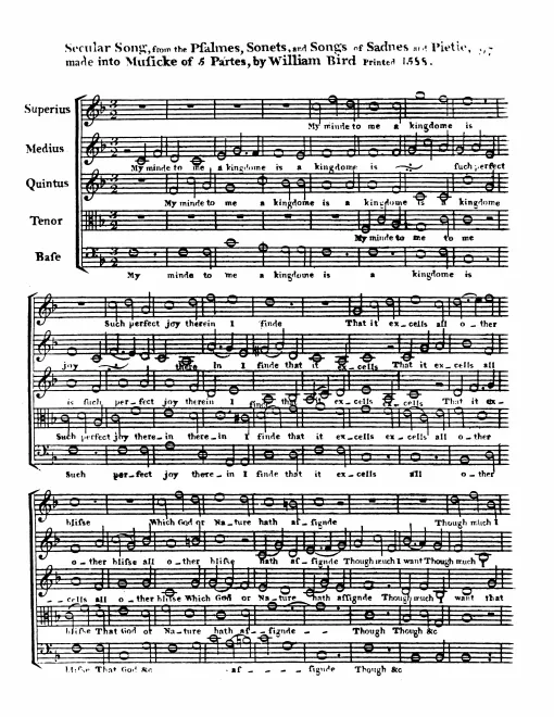 First page of My Mind to Me a Kingdom Is