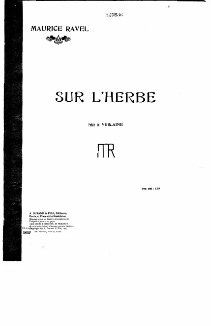 First page of Sur l'herbe